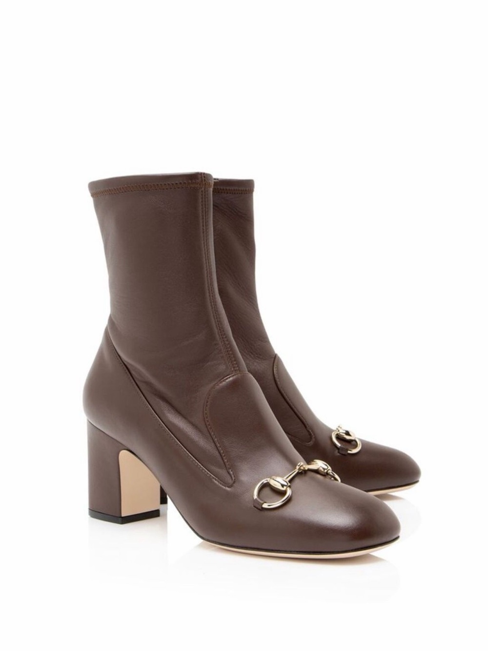 Gucci Nappa Horsebit Ankle Boots